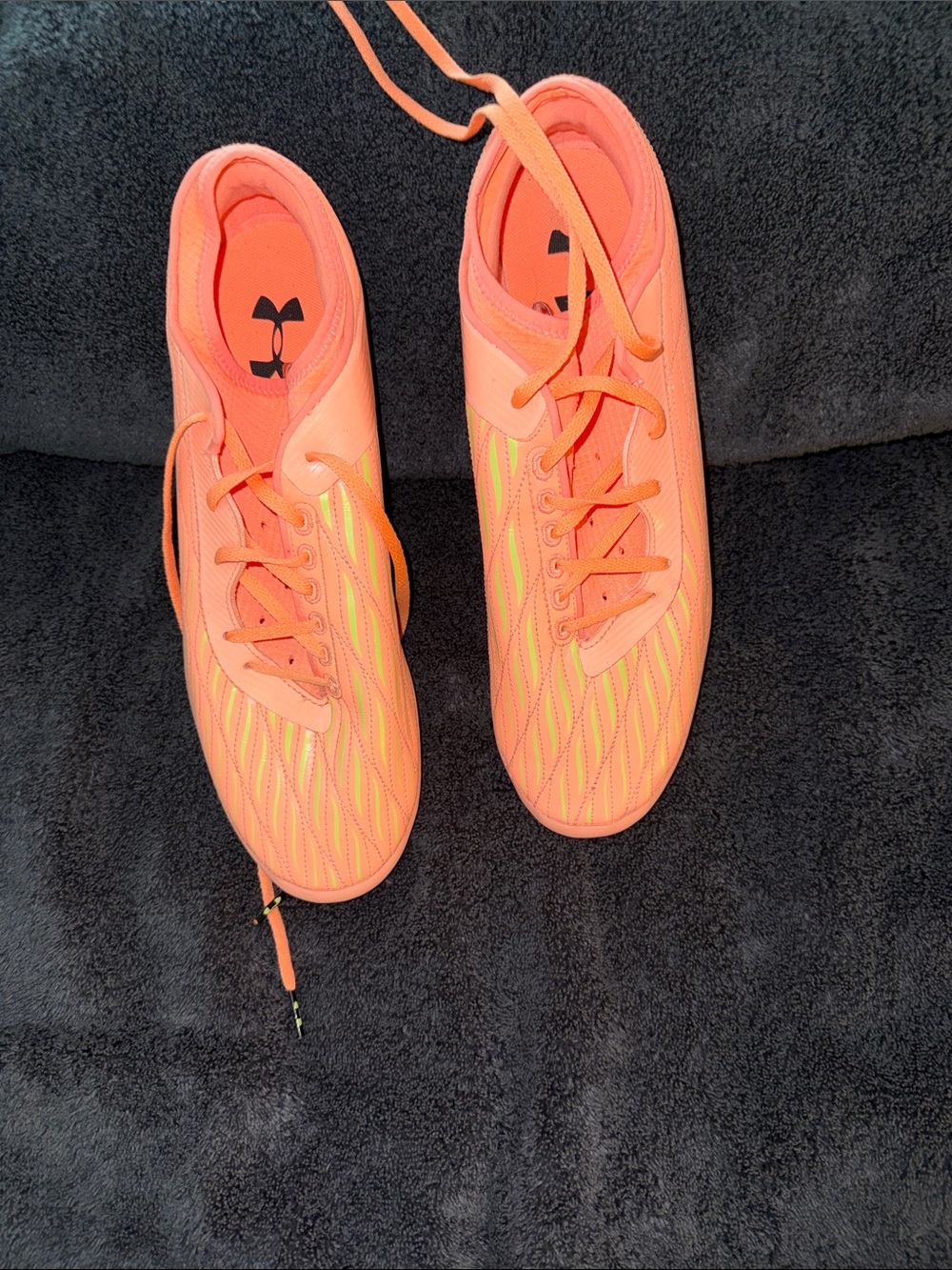 Under Armour Bright Orange Lace-Up Soccer Shoes
